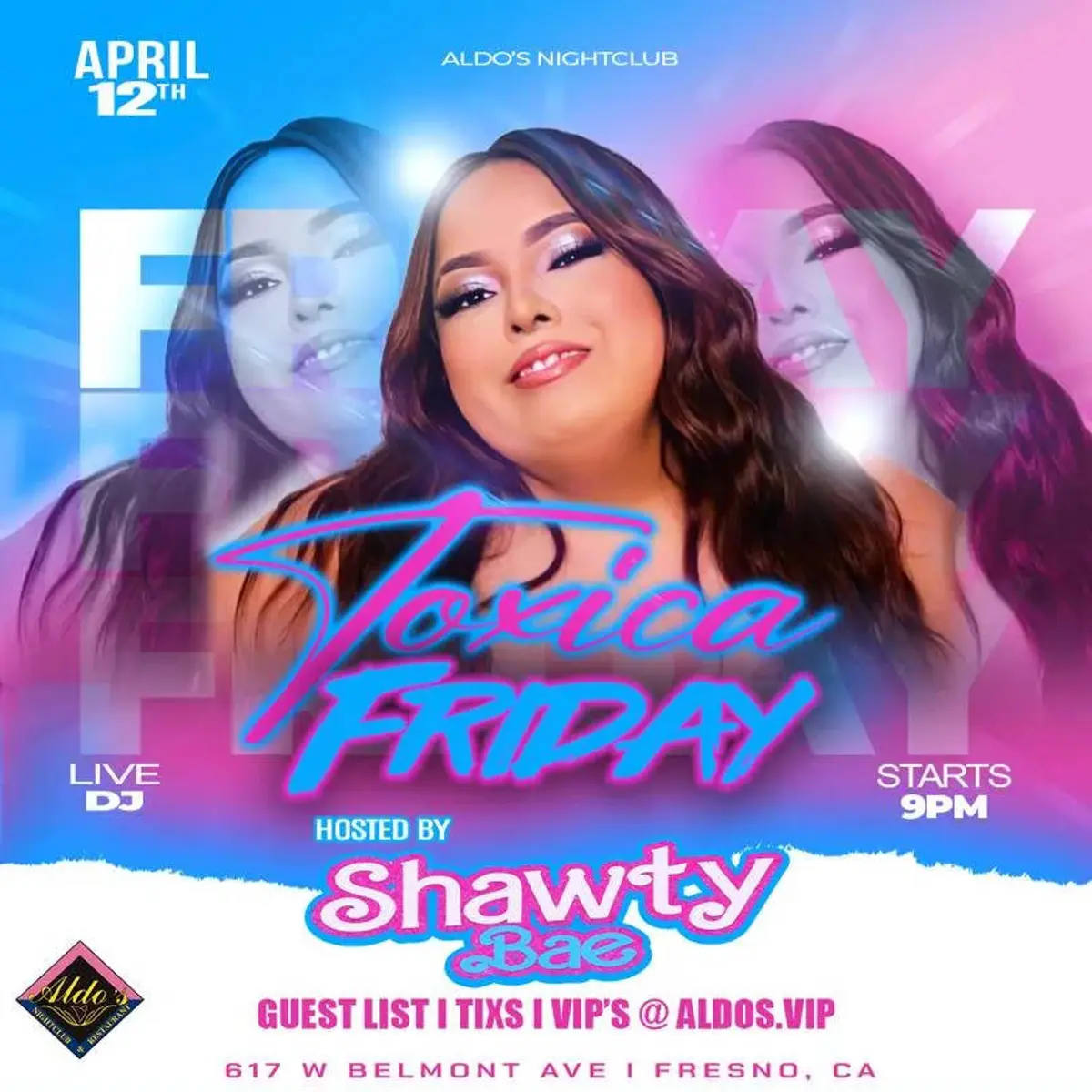 Toxica w/Shawty Bae Tickets Apr 12, 2024, 9:00 PM at Fresno, CA | NIGHTOUT