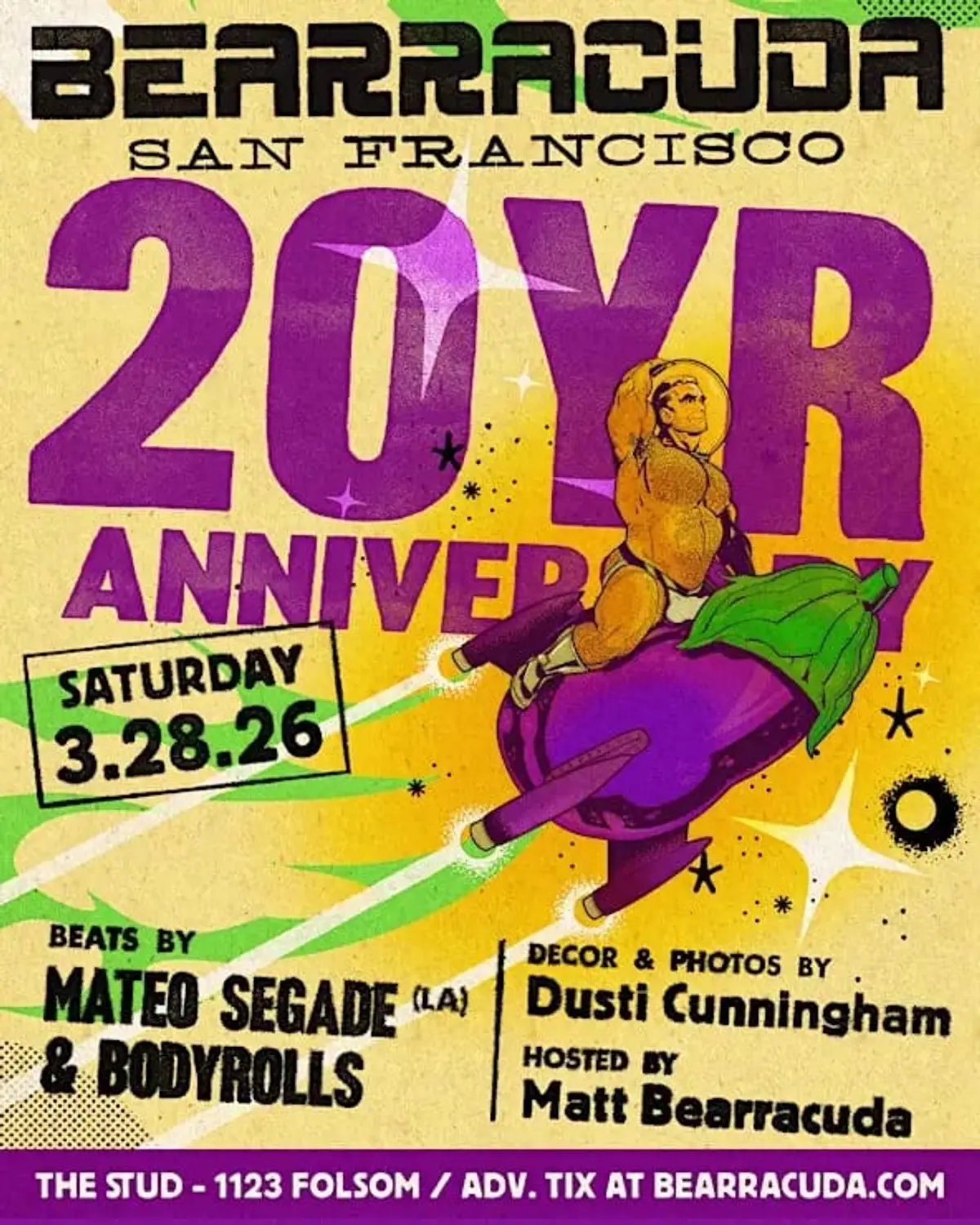 Bearracuda SF 20th: Tix at the Door!