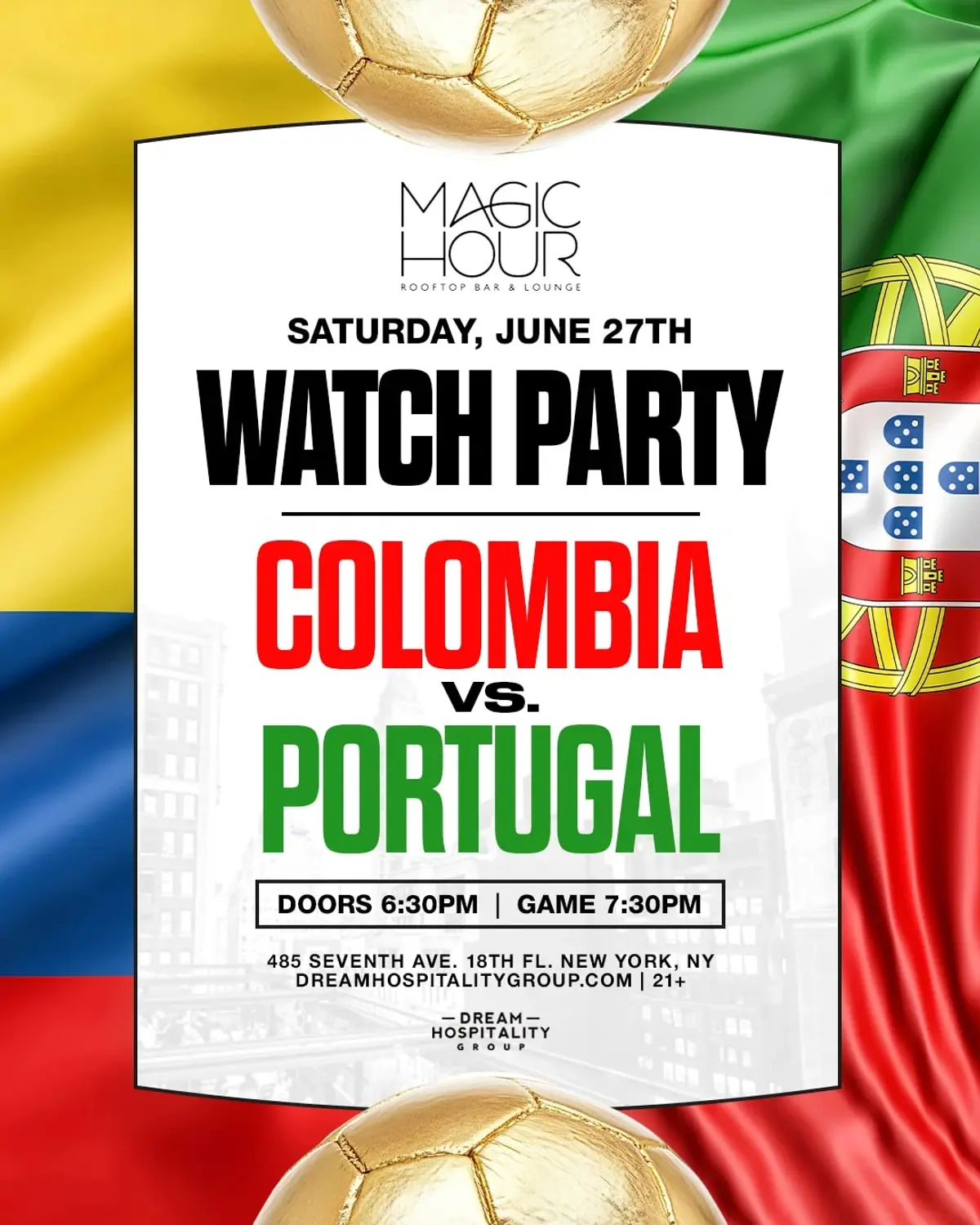 Colombia Vs. Portugal Watch Party @ Magic Hour