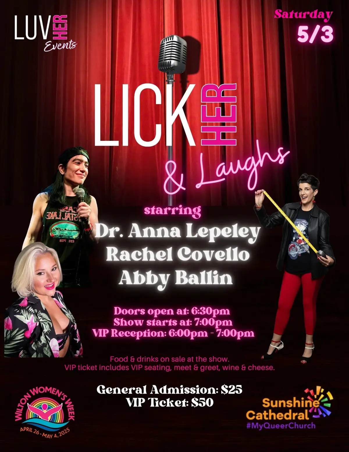 LickHer & Laughs Comedy Show at Sunshine Cathedral Center for the Performing Arts