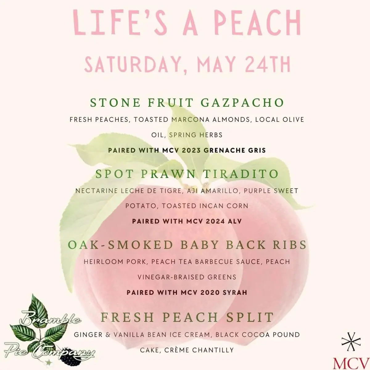 Summer Dinner Series: Life’s a Peach