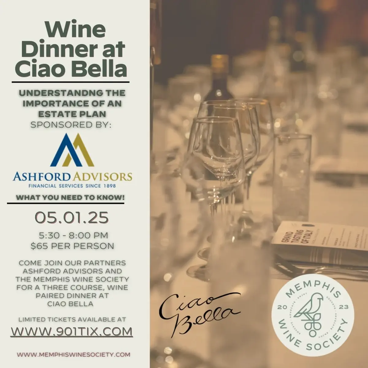 Wine Dinner at Ciao Bella
