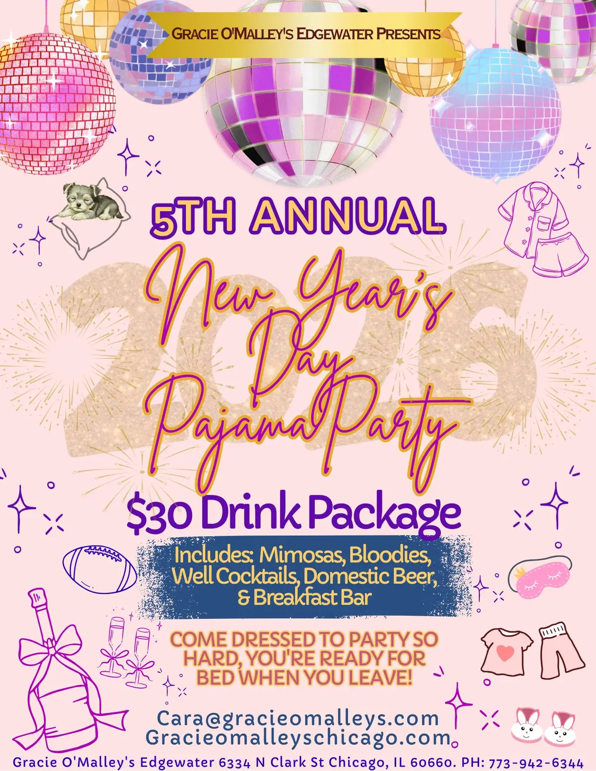 5th Annual New Year's Day Pajama Party