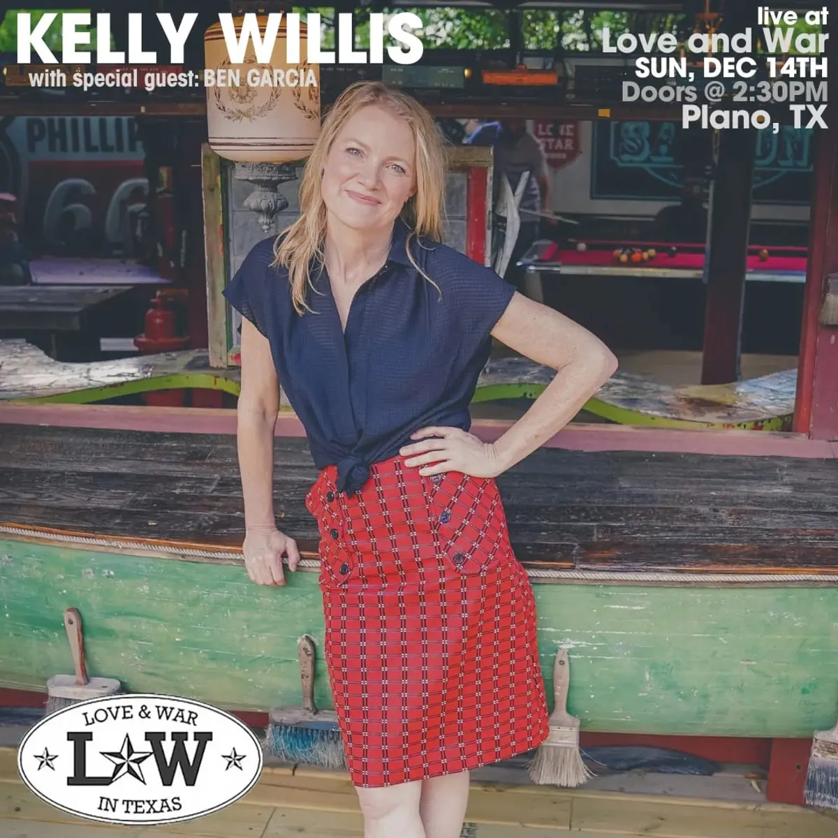KELLY WILLIS w/ special guest Ben Garcia - Shiner Sunday Series
