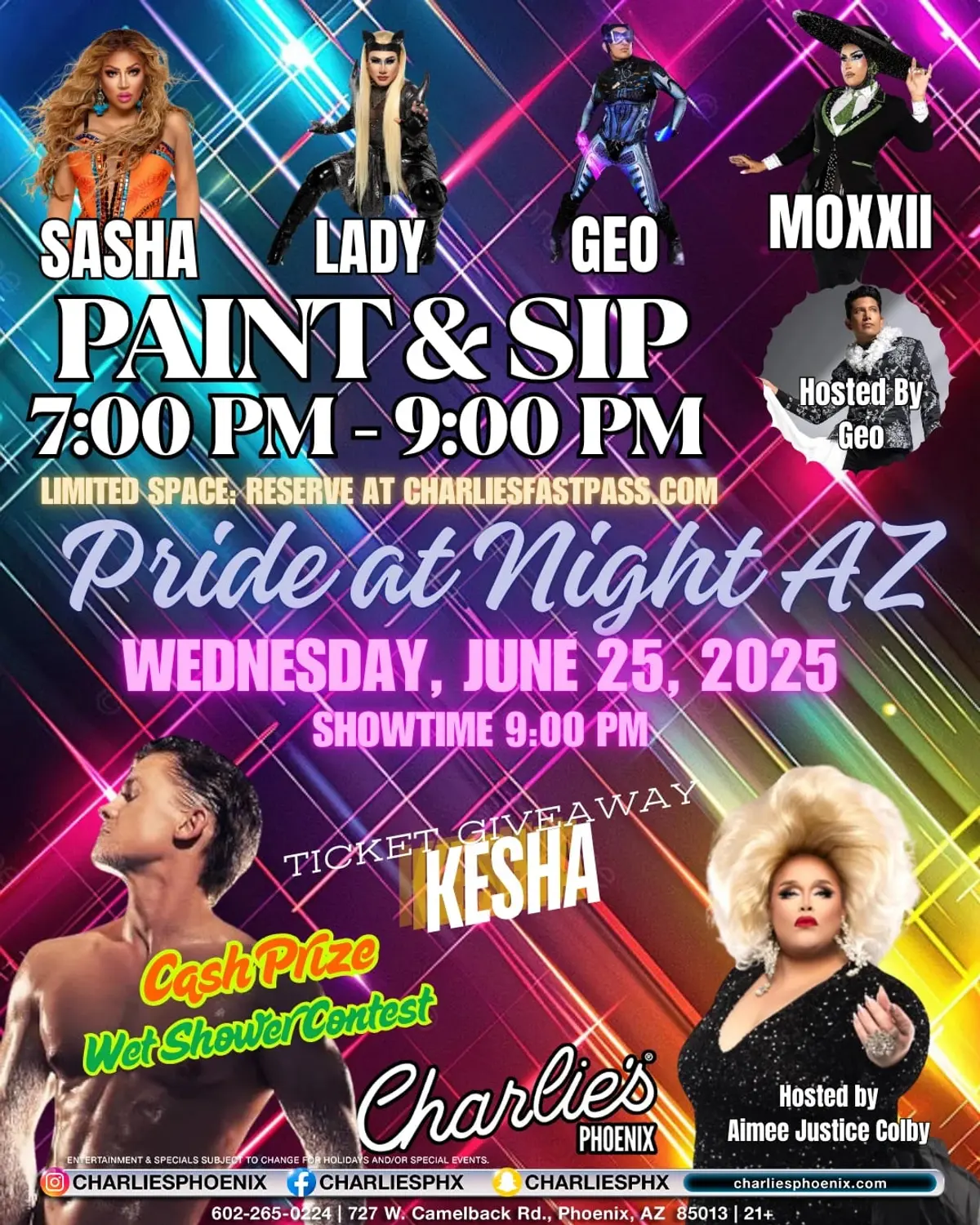 Pride at Night AZ Paint & Sip at Charlie's Phoenix