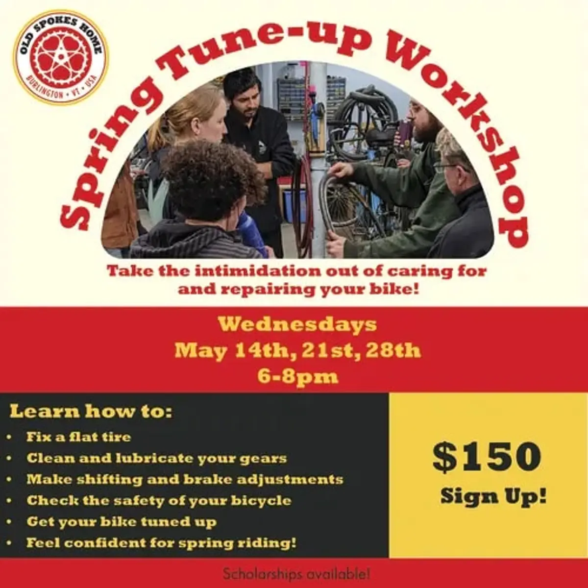 Old Spokes Home Spring Tune-Up Workshop (May)
