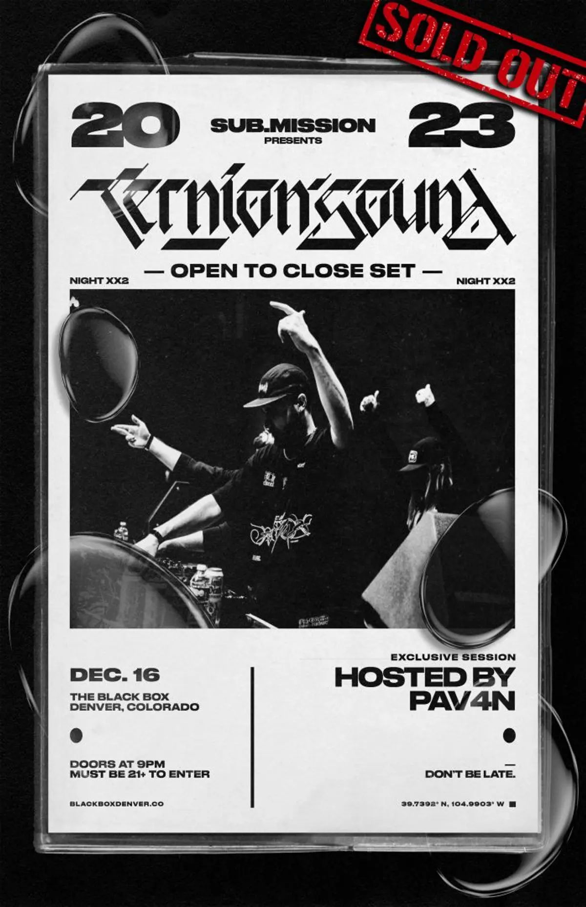 Sub.mission presents: Ternion Sound (Night Two) w/ PAV4N *SOLD OUT*
