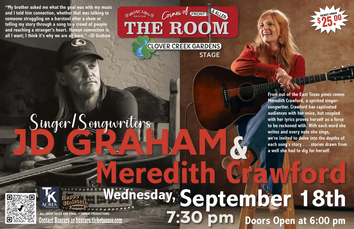 JD Graham & Meredith Crawford in The Room at BOXCARS