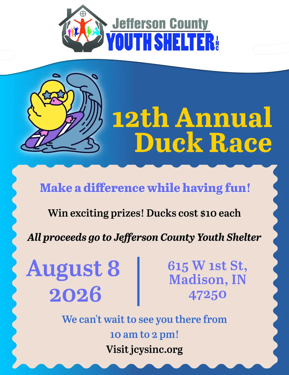 Jefferson County Youth Shelter 12th Annual Duck Race