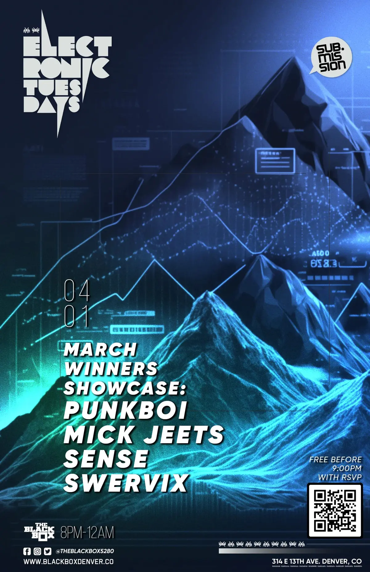 Sub.mission Electronic Tuesdays: March Winner's Showcase - Punkboi, Mick Jeets, Sense, Swervix