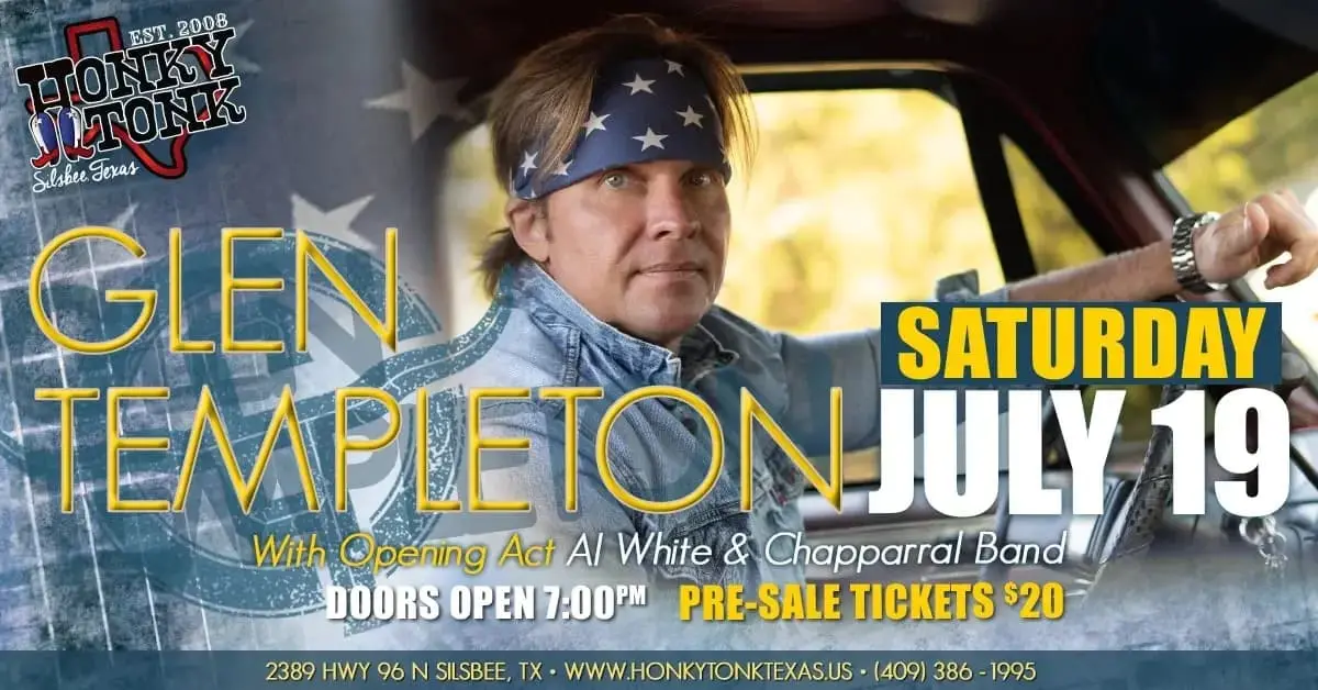 Glen Templeton w/ special guests Al White & The Chapparell Band