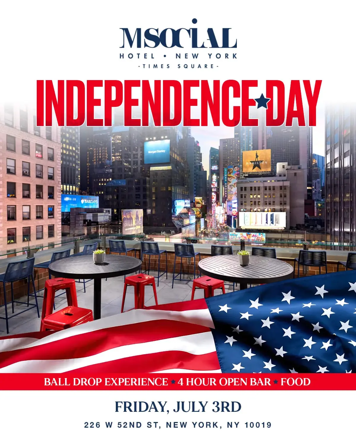 July 3rd America's 250th Birthday Celebration at M Social