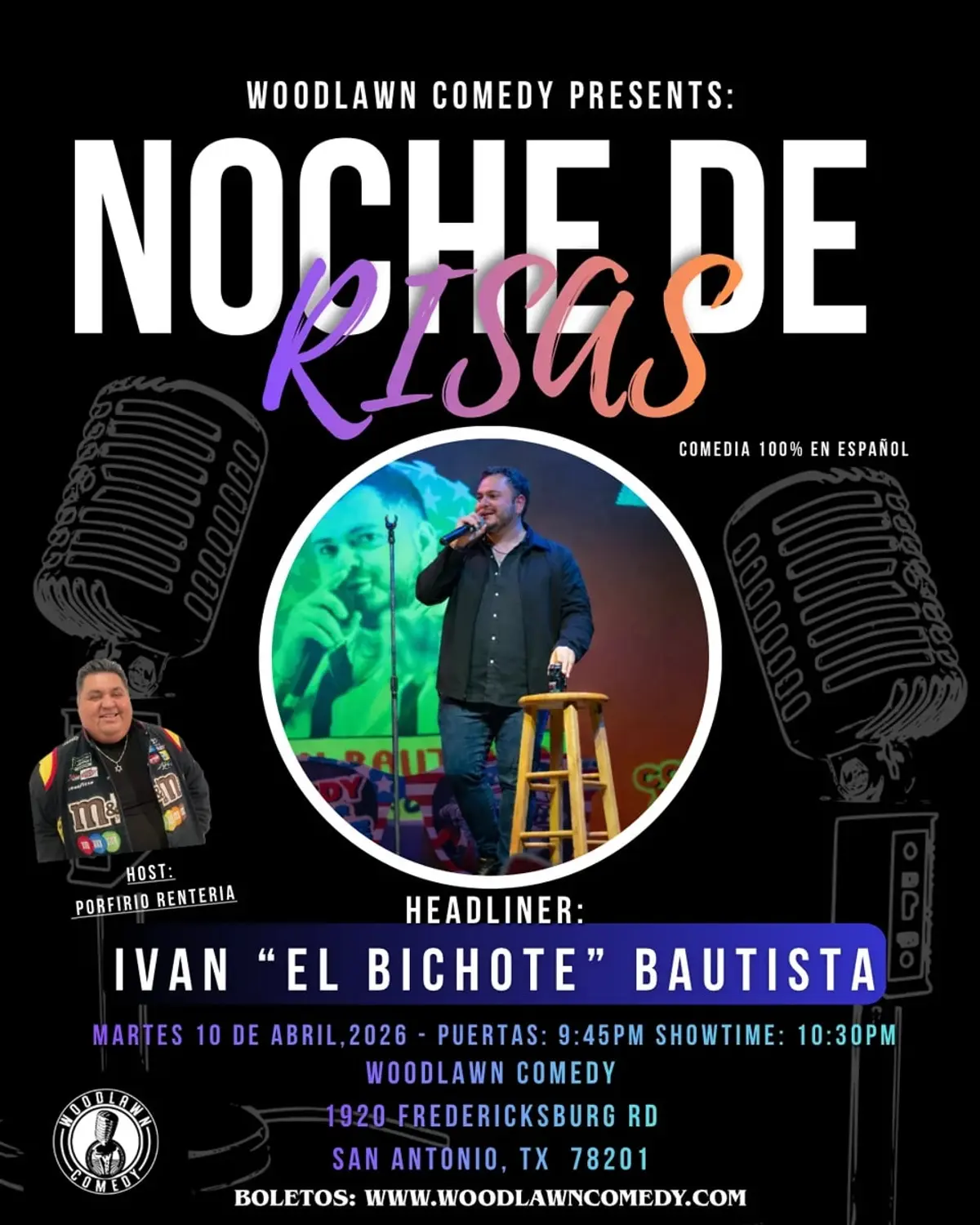 Noche De Risas : Ivan "El Bicjote" Bautista Vivo en San Antonio Tx
