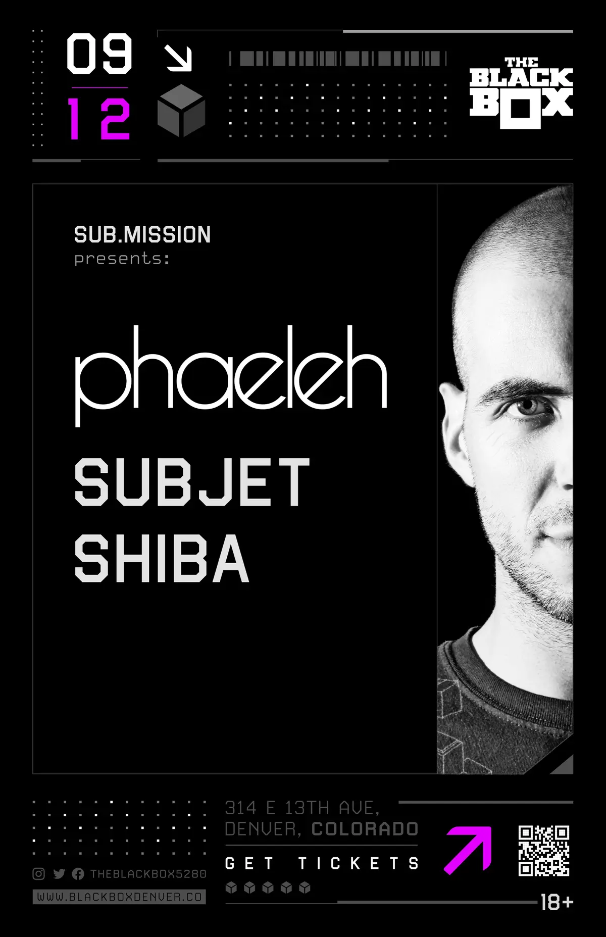 Sub.mission presents: Phaeleh w/ Subjet, Shiba