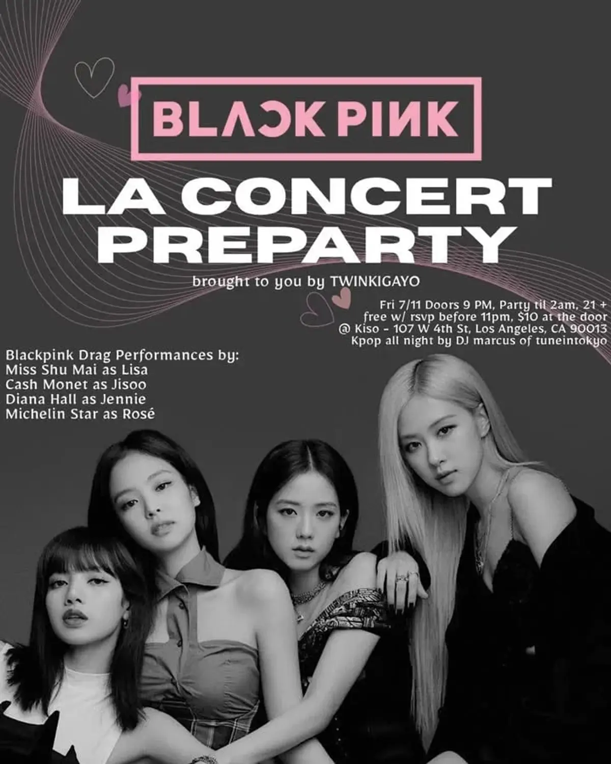 BLACK PINK LA CONERT PRE-PARTY