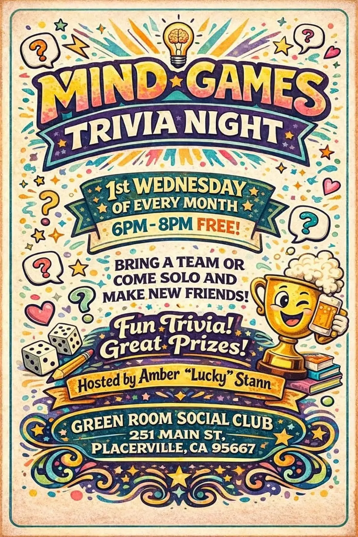 Mind Games Trivia Night hosted by Amber "Lucky" Stann