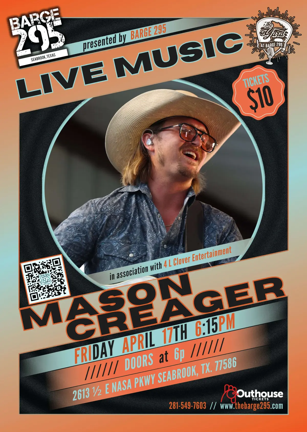 Mason Creager in The Yard At Barge 295