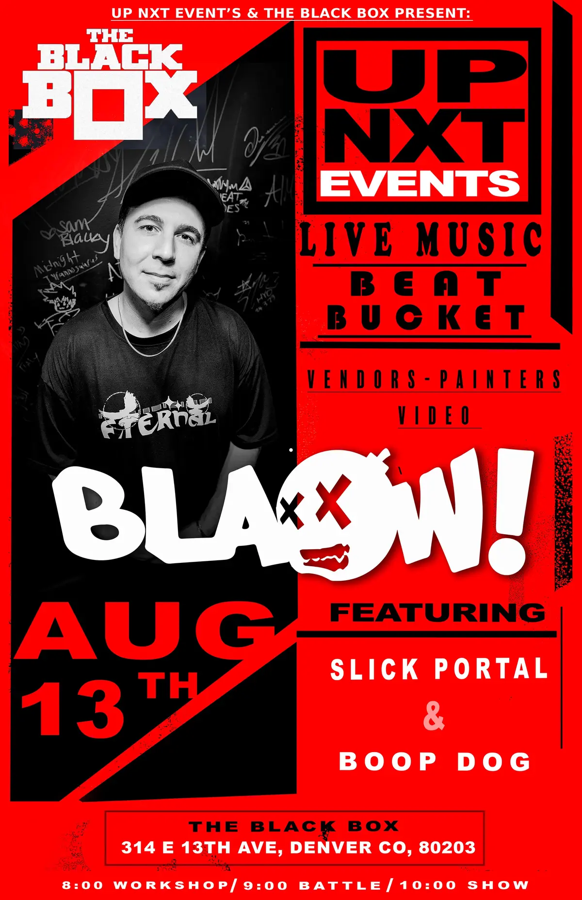 Up NXT & The Black Box present: BLAOW w/ Slick Portal, Boop Dog + The Beat Bucket Producer Battle, Production Workshop