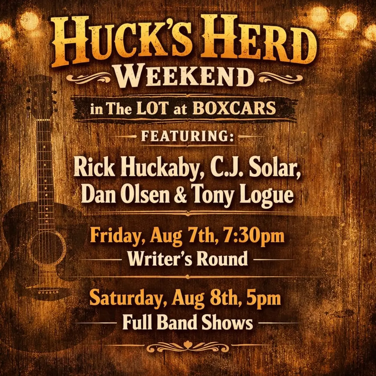 Huck's Herd - Friday Singer/Songwriter Showcase