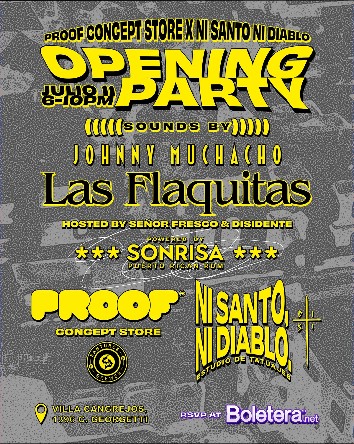 PROOF CONCEPT STORE X NI SANTO NI DIABLO OPENING PARTY