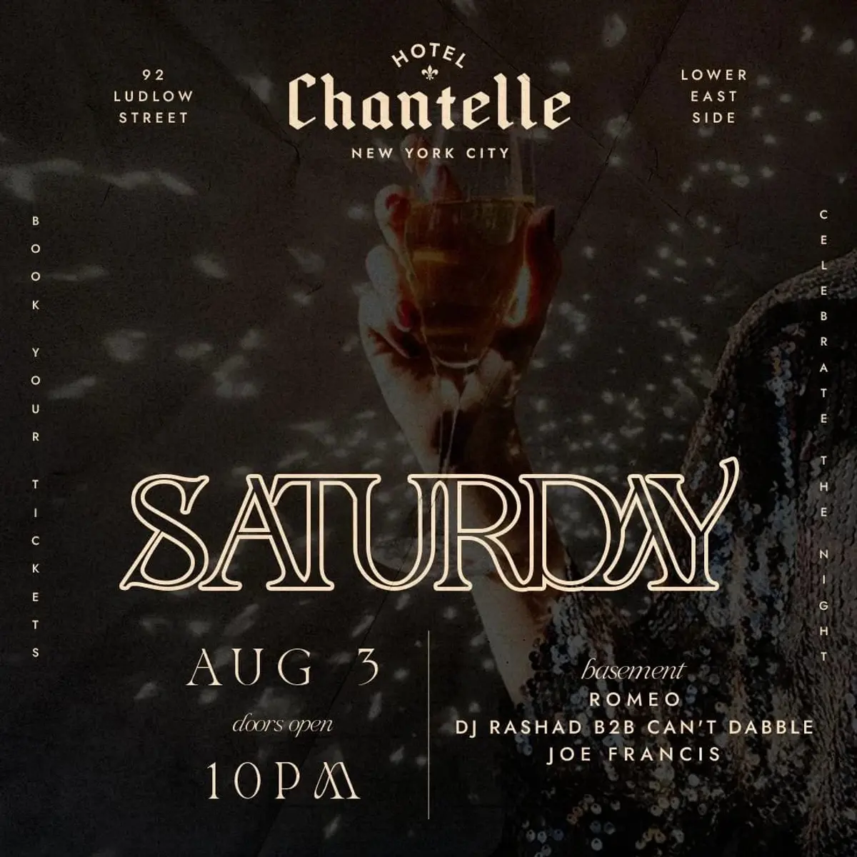 Hotel Chantelle Saturday 8/3 - Rooftop Access