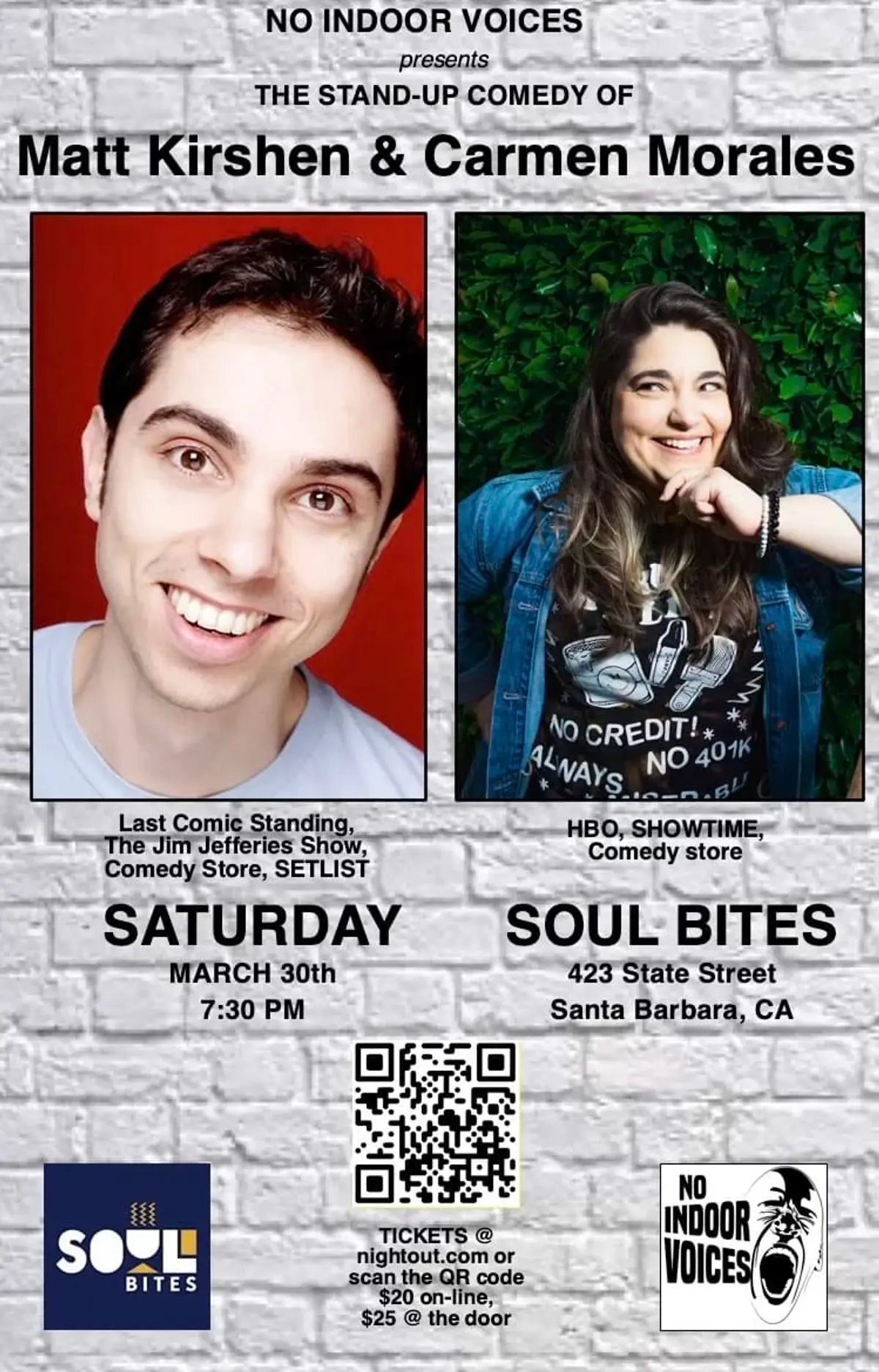 An Evening of Comedy with Matt Kirshen & Carmen Morales