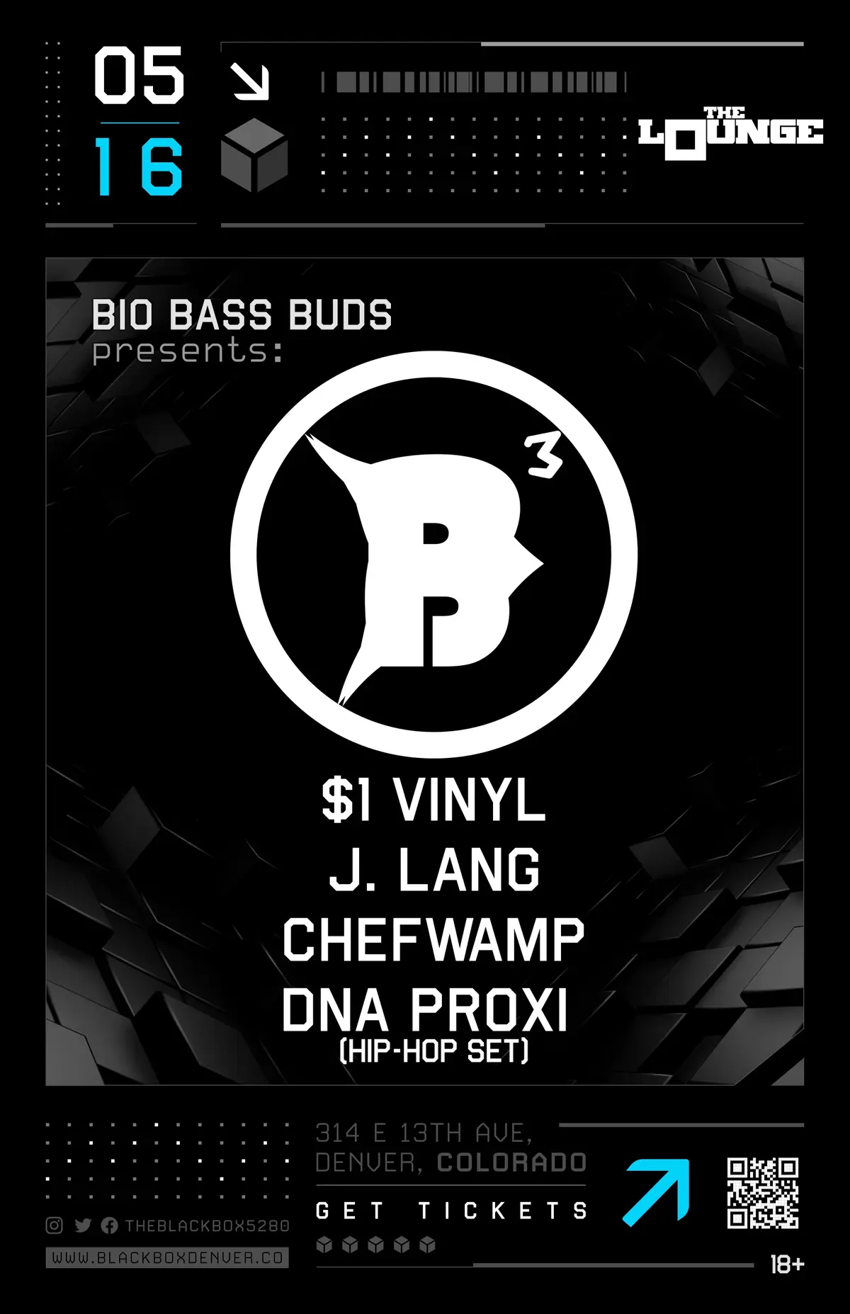 Bio Bass Buds: $1 Vinyl, J.Lang, ChefWamp, DNA Proxi - Hip Hop Set (18+)