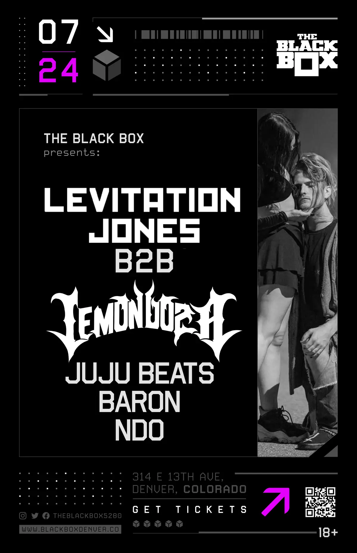 The Black Box presents: Levitation Jones B2B Lemondoza w/ JuJu Beats, Baron, NDO