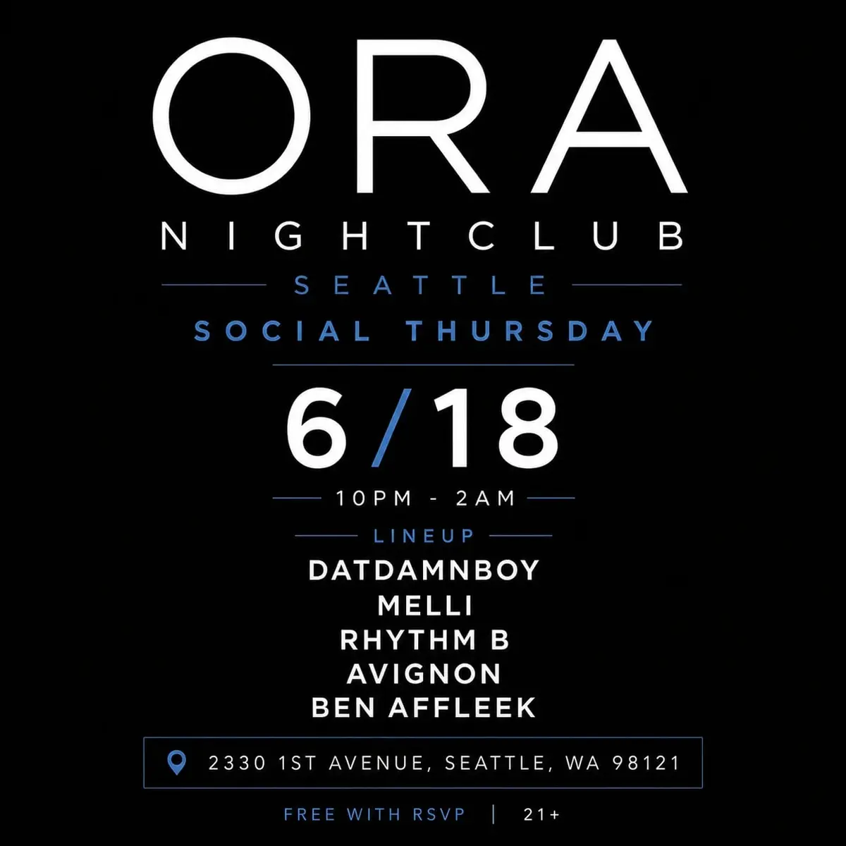 Ora Social Thursdays (21+)