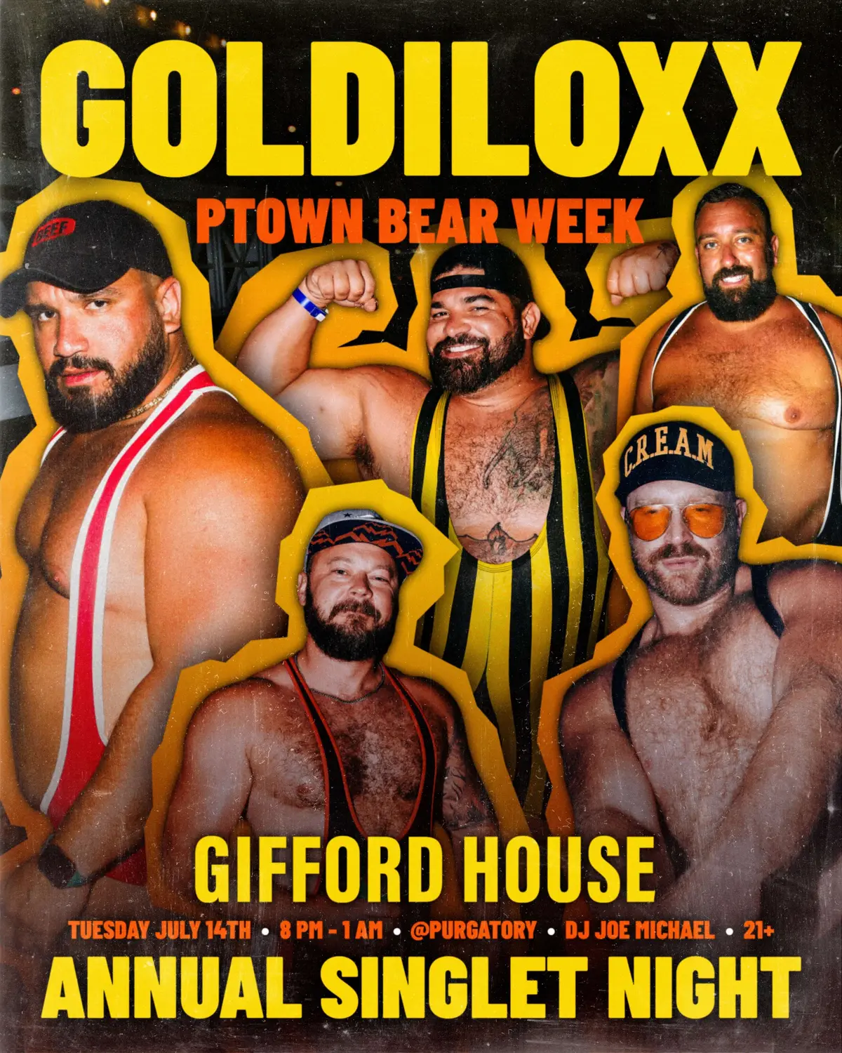 GOLDILOXX: SINGLET NIGHT @ PURGATORY TUES JULY 14