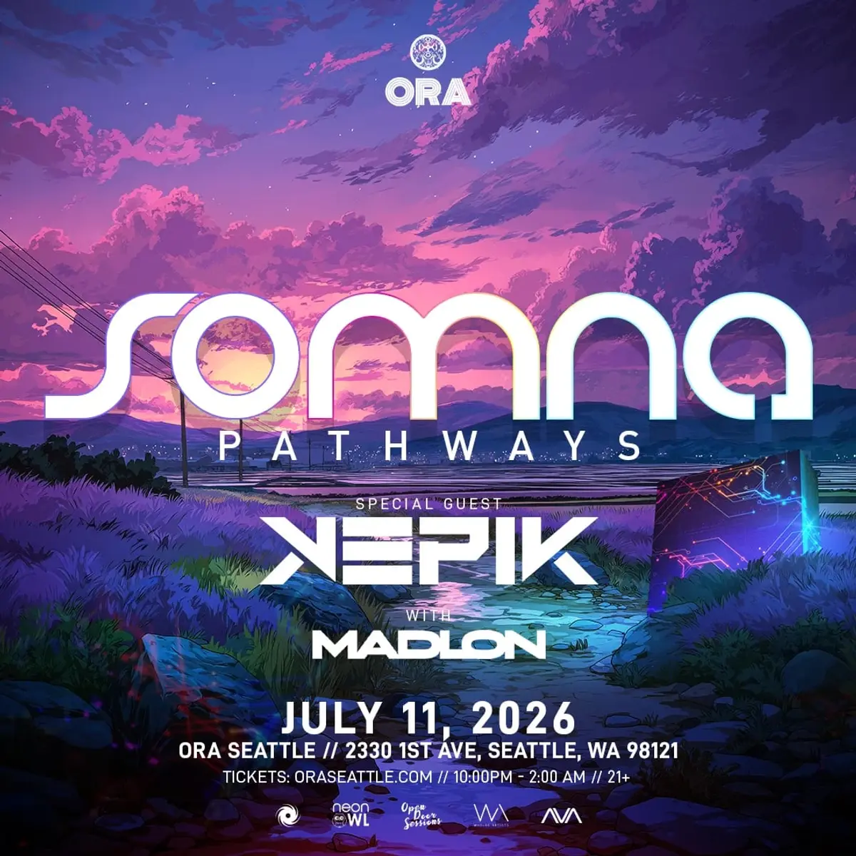 Somna presents Pathways [Album Tour] with special guest Kepik at Ora