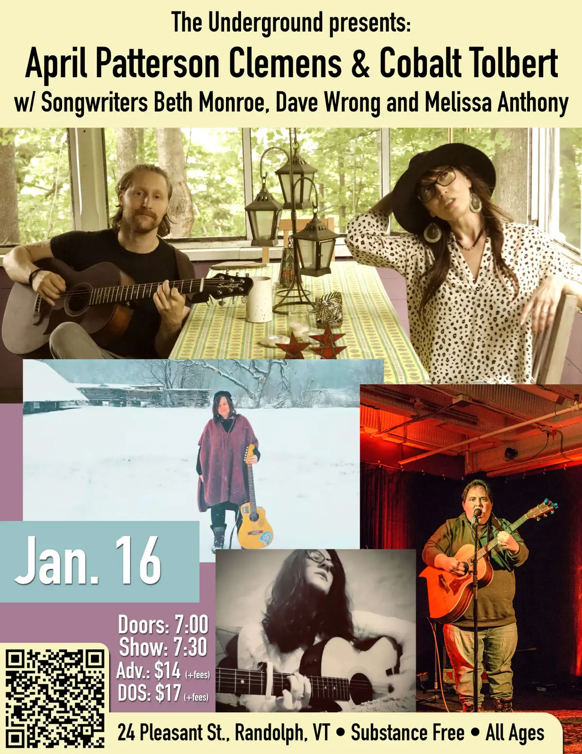 April Patterson Clemens & Cobalt Tolbert w/ Songwriters Beth Monroe, Dave Wrong & Melissa Anthony