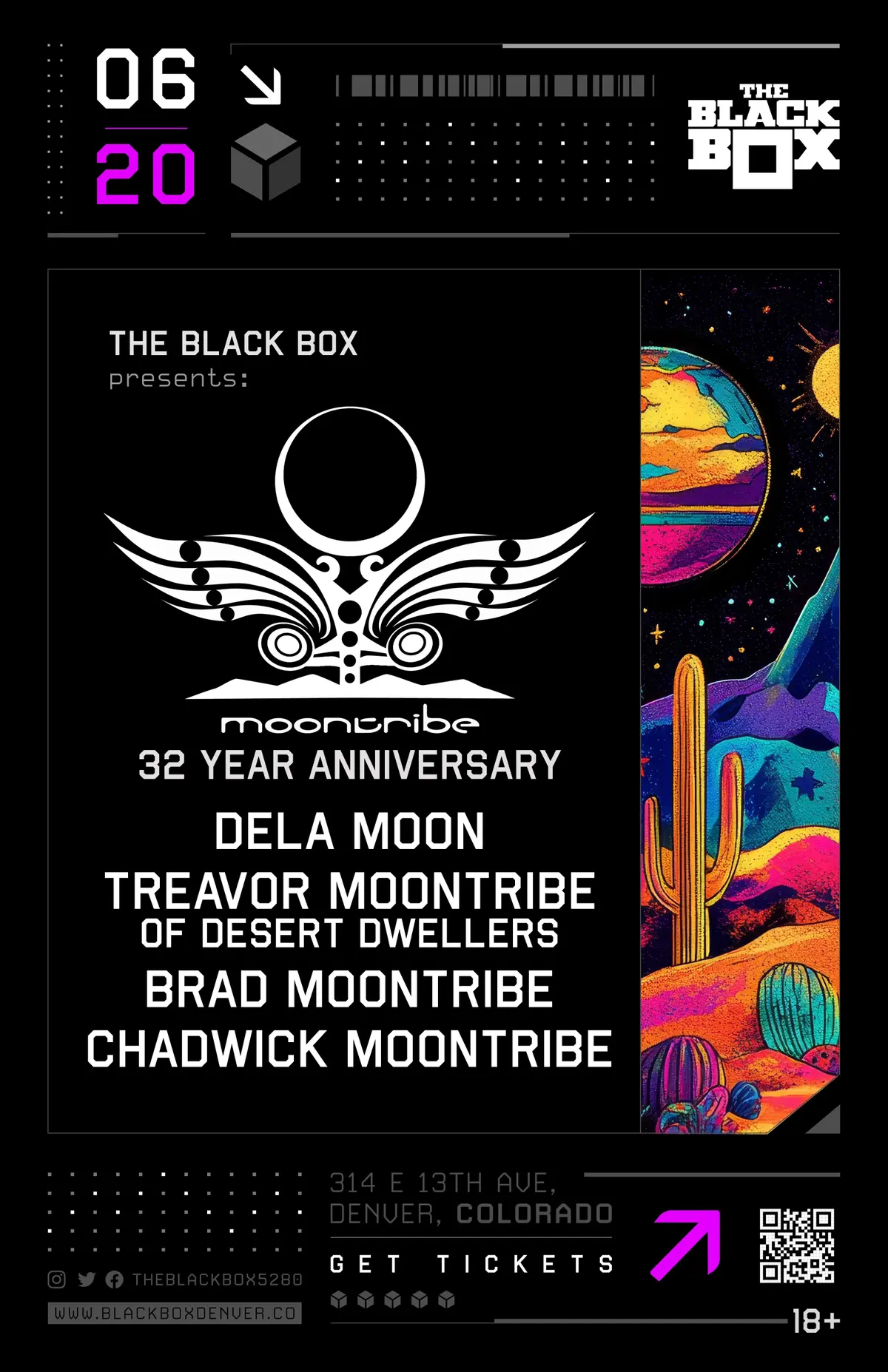 Moontribe 32 Year Anniversary: dela Moon, Treavor Moontribe of Desert Dwellers, Brad Moontribe, Chadwick Moontribe