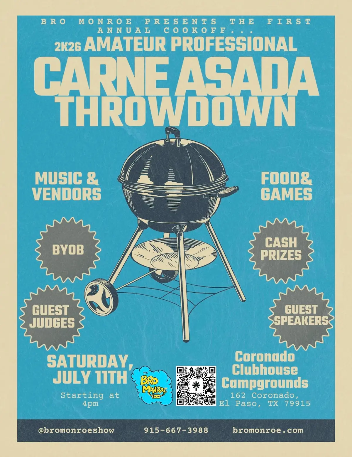 1st Annual Cook-off, 2k26 Amateur Professional Carne Asada Throwdown