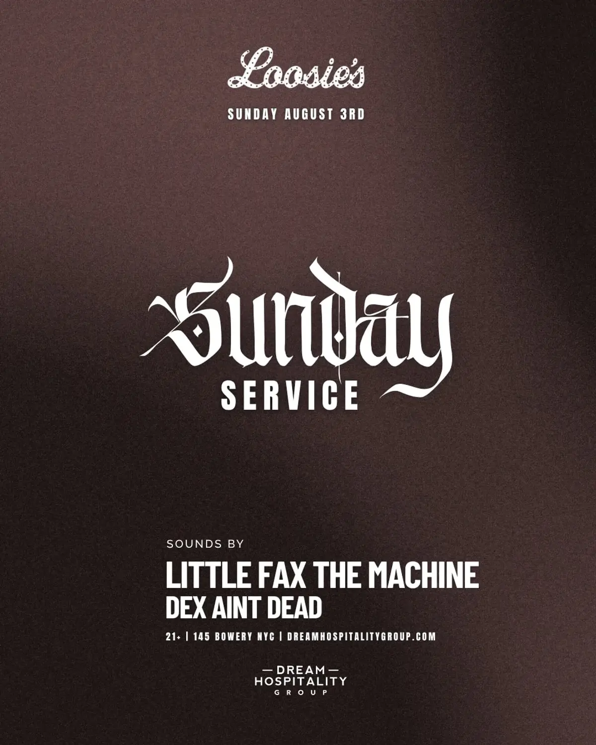 SUNDAY NIGHT @ LOOSIE'S NYC