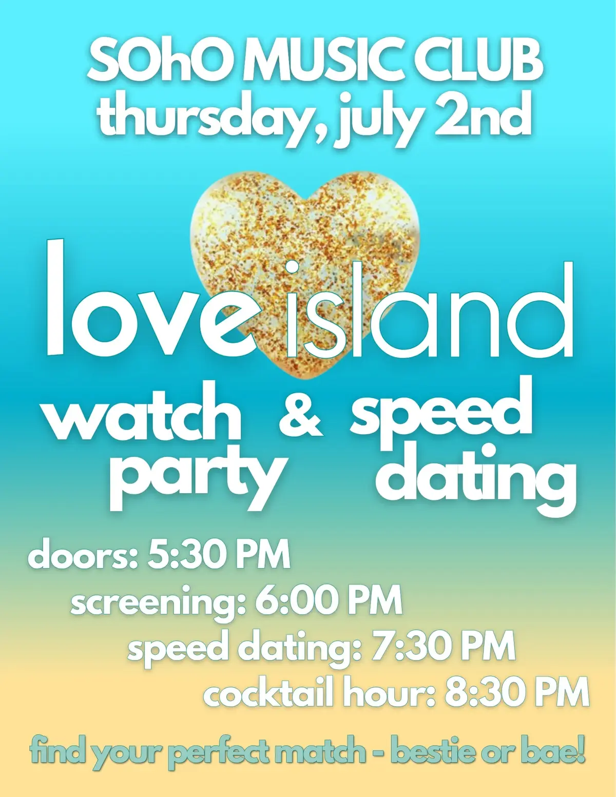 Love Island Watch Party & Speed Dating Night
