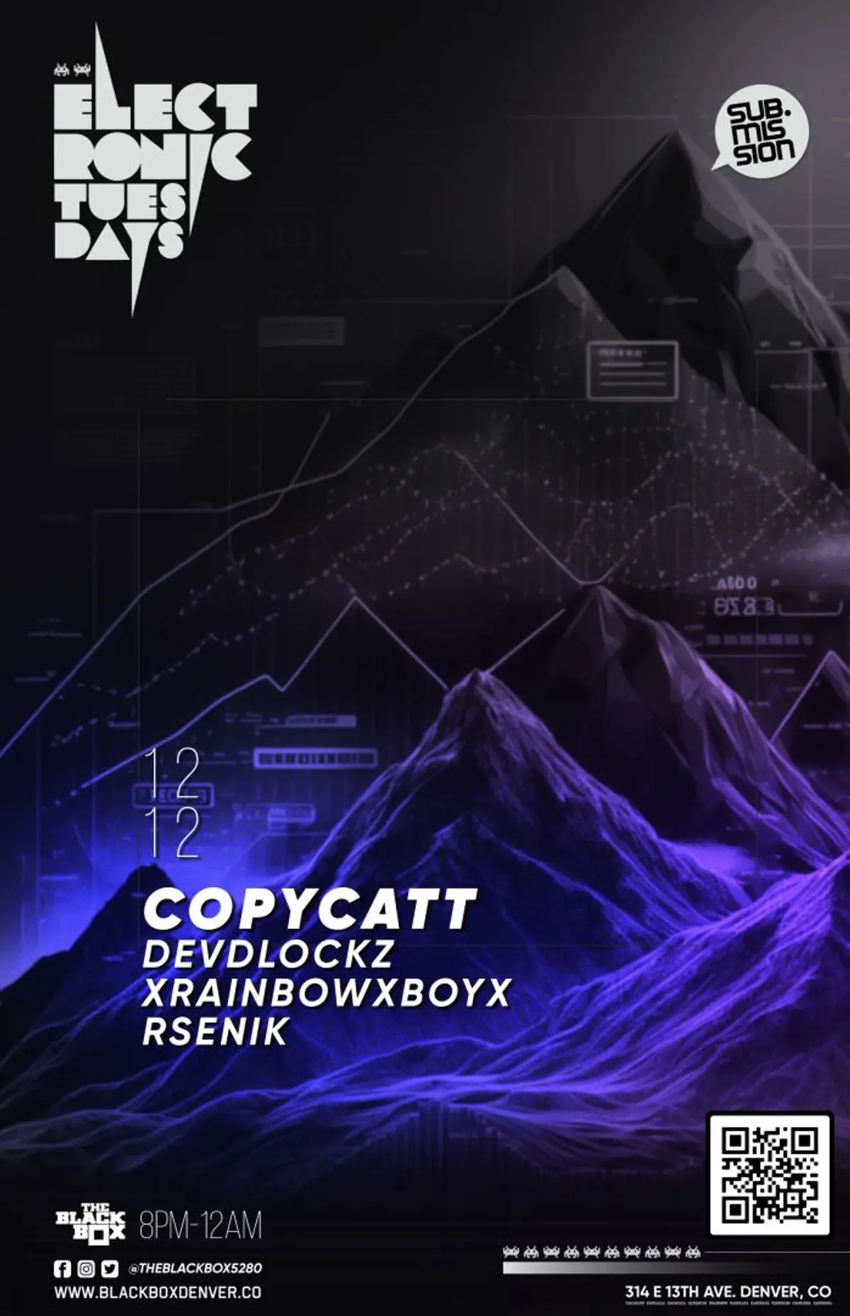 Sub.mission Electronic Tuesdays: COPYCATT w/ Devdlockz, xrainbowxboyx, Rsenik