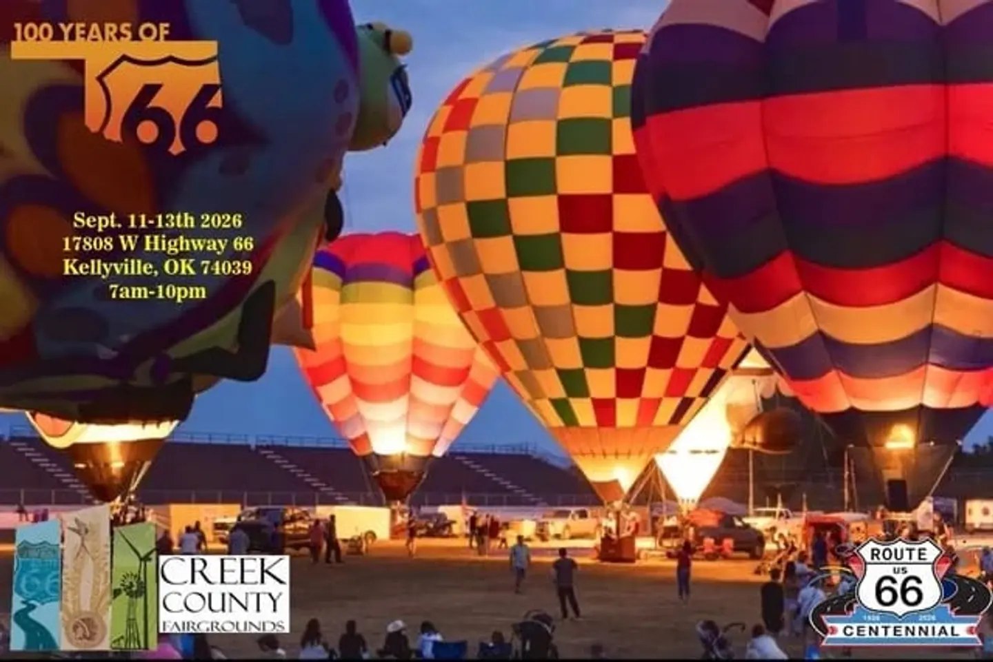 Centennial RT66 Balloon Festival | Kellyville, OK