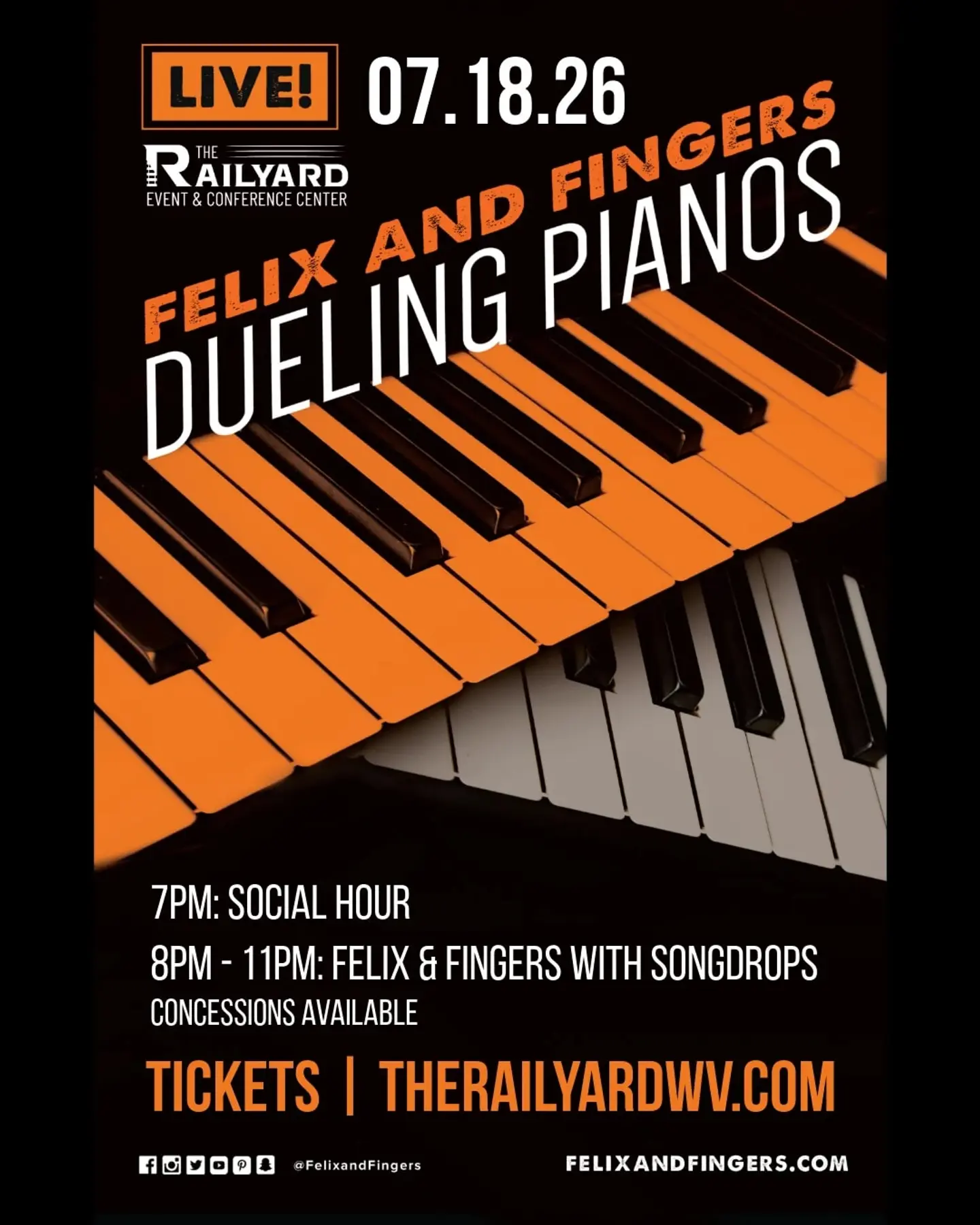 Felix and Fingers: Dueling Pianos | Conference Center