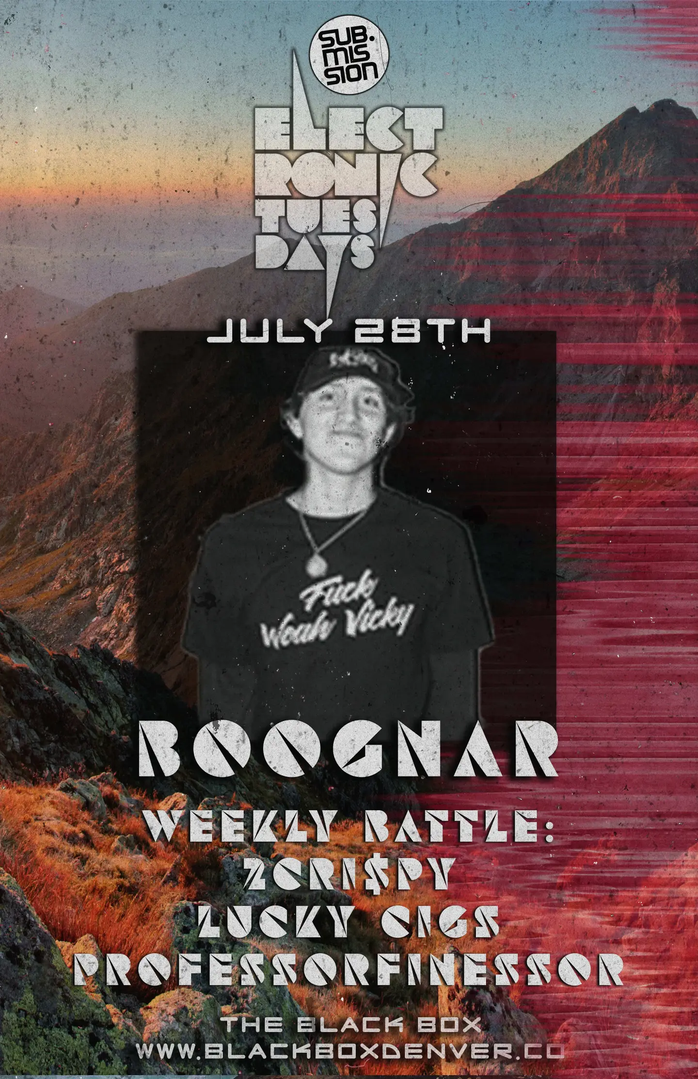 Sub.mission Electronic Tuesdays: BOOGNAR. Weekly DJ Battle - 2Cri$py, Lucky Cigs, ProfessorFinessor