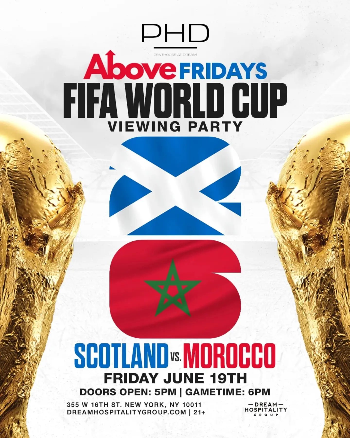 Scotland Vs. Morocco Watch Party @ PhD Rooftop