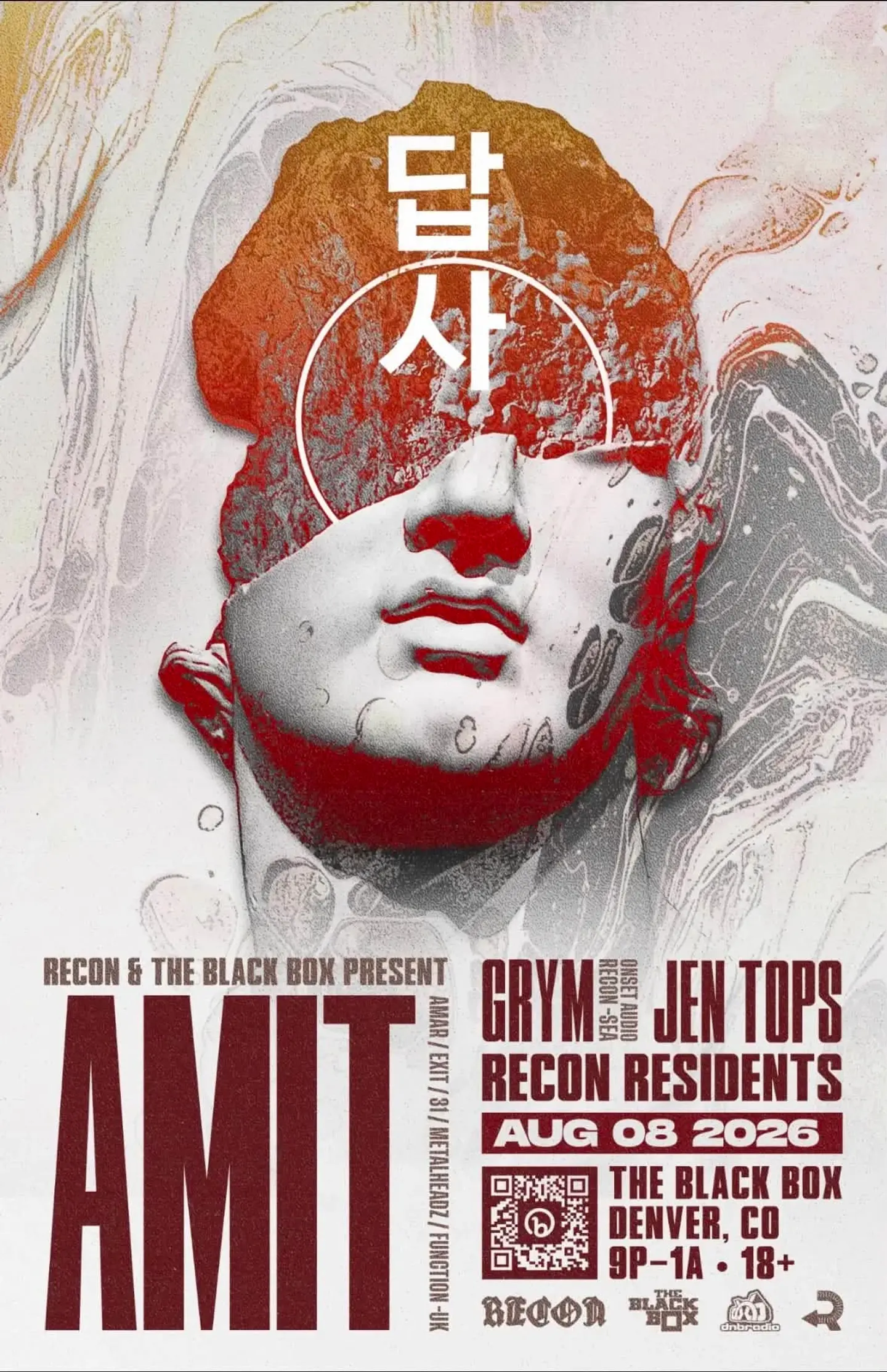 The Black Box & Recon present: Amit (Amar, Exit, 31, Metalheadz, Function - UK) w/ Grym, Jen Tops, Recon Residents