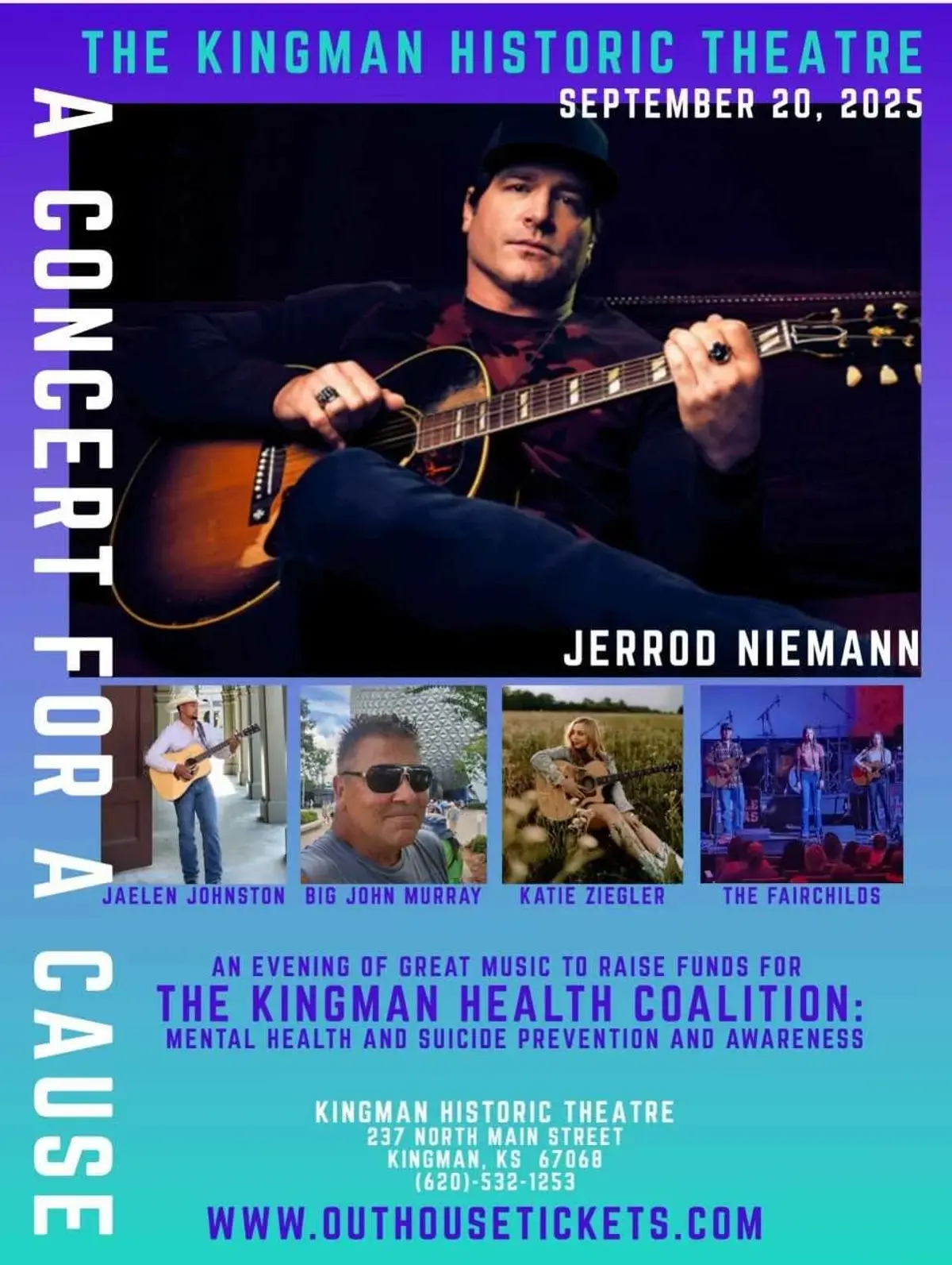 A CONCERT FOR A CAUSE featuring JERROD NIEMANN, JAELEN JOHNSTON, KATIE ZIEGLER, THE FAIRCHILDS, AND BIG JOHN MURRAY