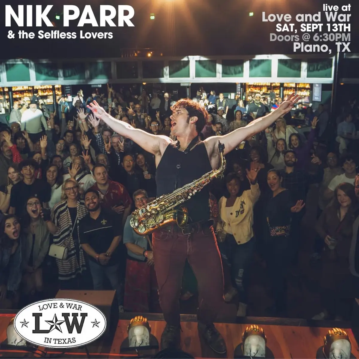 Nik Parr & the Selfless Lovers w/ special guest Black Dog Friday