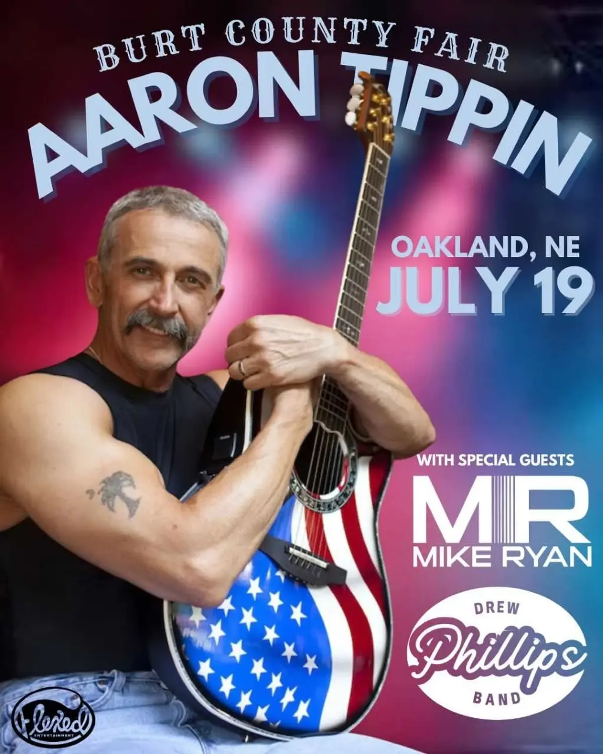 Aaron Tippin w/ Mike Ryan and Drew Phillips Band at The Burt County Fair