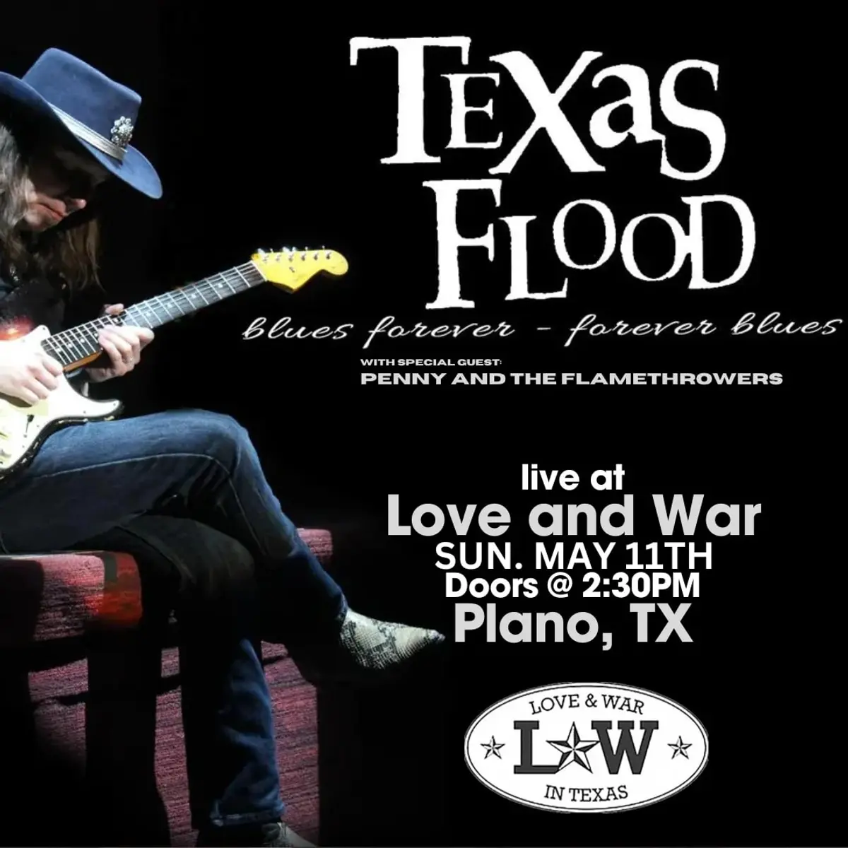 Texas Flood w/ special guest Penny & The Flamethrowers - Shiner Sunday