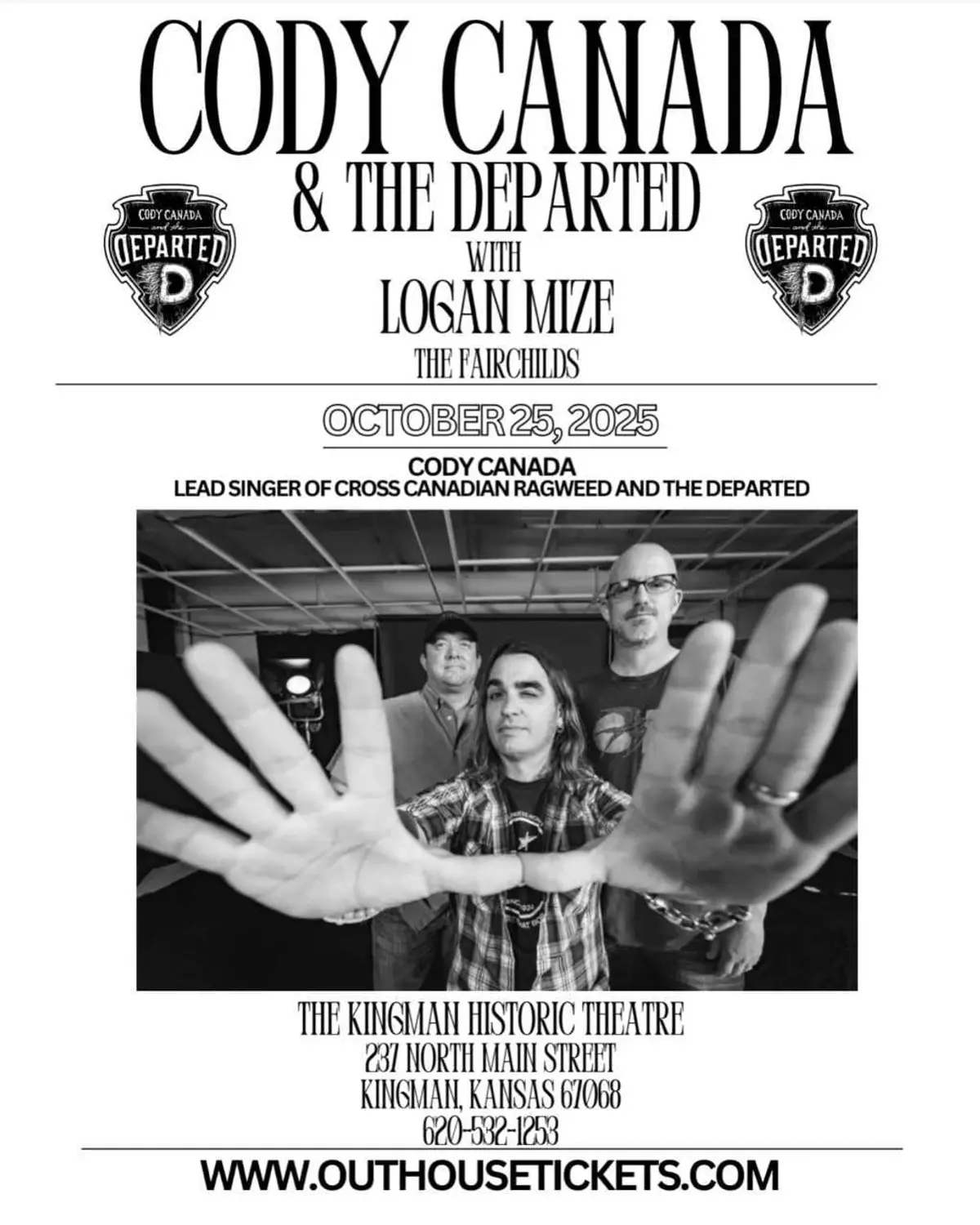 Cody Canada & The Departed w/ special guests Logan Mize, and Katie Ziegler