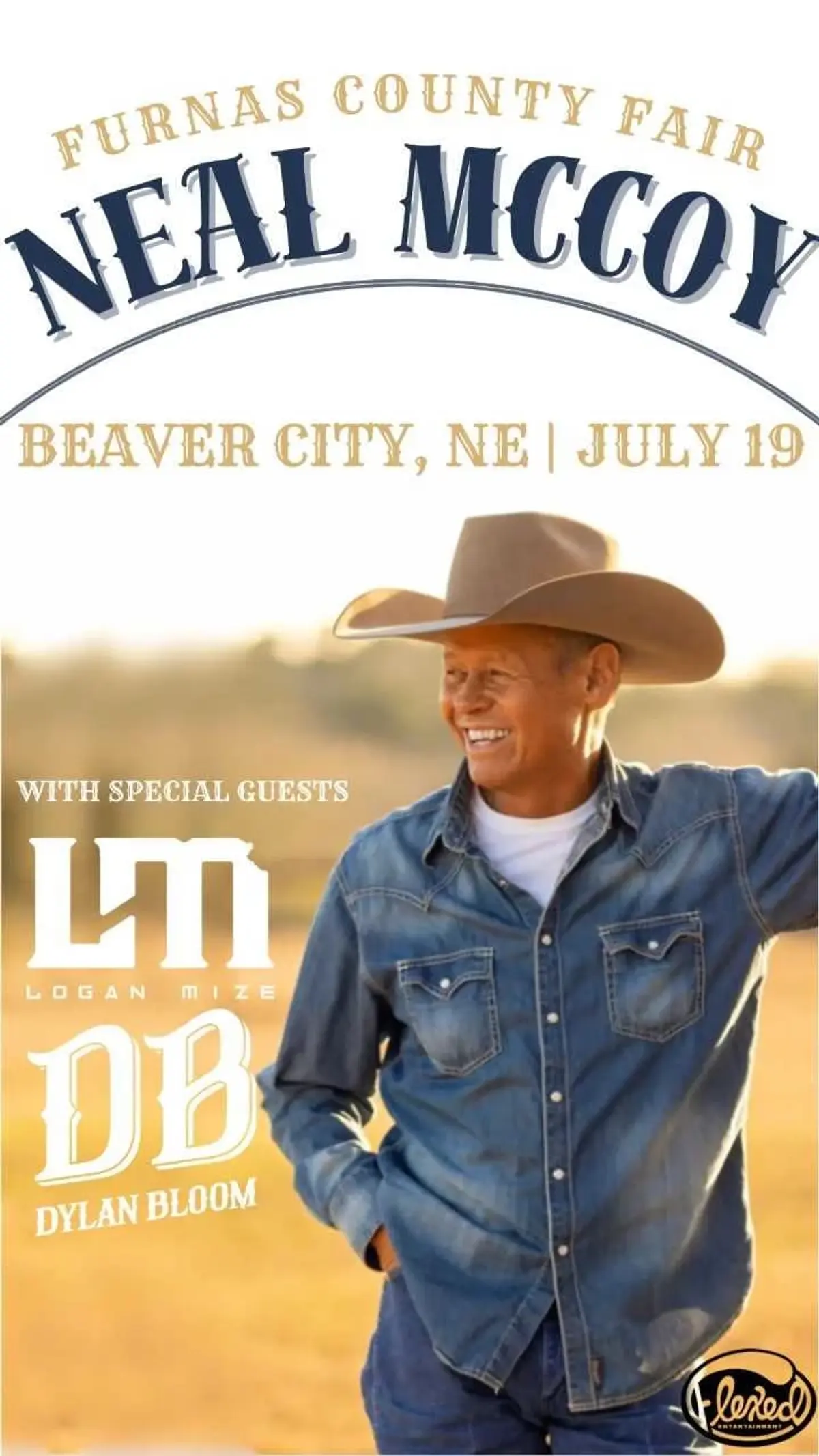 Neal McCoy, Logan Mize and Dylan Bloom at The Furnas County Fair 2025